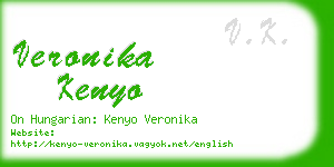 veronika kenyo business card